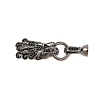 Brass Micro Pave Cubic Zirconia Fold Over Clasps KK-L223-003B-1