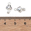 Brass Micro Pave Colorful Cubic Zirconia Charms CU-CBAB0CF-19S-3