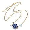 Ocean Handmade Porcelain Starfish Pendant 304 Stainless Steel Cable Chain Necklaces for Women NJEW-JN06138-4
