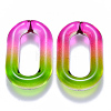 Two Tone Transparent Acrylic Linking Rings OACR-S036-006B-N-3