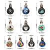 50Pcs 10 Styles Rack Plating Alloy Enamel Pendants ENAM-CJ0003-10-2