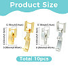 10Bags 2Colors Eco-Friendly Brass Watch Band Clasps KK-YW0004-71-2