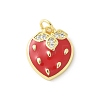 Brass Micro Pave Cubic Zirconia Pendants KK-P294-49G-1