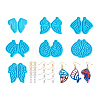 Mega Pet 7Pcs 7 Style Butterfly DIY Pendant Silicone Molds DIY-MP0001-15-22