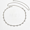 Alloy Crystal Rhinestone Heart Link Waist Chains for Women WGA2267-01-5