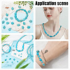 90Pcs 8 Styles Dyed Synthetic Turquoise Beads TURQ-AR0001-30-5