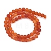 Frosted Natural Red Agate Beads Strands G-F372-6mm-5