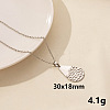 Stylish Stainless Steel Geometric Teardrop Pendant Necklace for Women PD6789-9-1