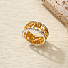 Elephant Hollow Out Alloy Crystal Rhinestone Finger Rings FS-WG55101-02-3