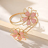 Flower Alloy Enamel Cuff Bangles FS-WGF2912-04-1