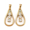 304 Stainless Steel Rhinestone Pendants STAS-P438-16G-1