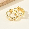 Brass Enamel Hoop Earrings for Women EJEW-A167-27A-01-2