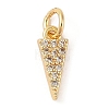 Brass Micro Pave Clear Cubic Zirconia Pendants ZIRC-P121-02G-1