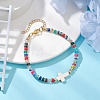 Natural & Synthetic Mixed Gemstone Beads Link Bracelets for Women Men BJEW-JB11467-01-1