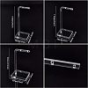 Transparent Acrylic Earring Display Stands EDIS-WH0007-01-2