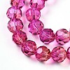 Baking Paint Transparent Glass Beads Strands DGLA-A035-T8mm-A03-4