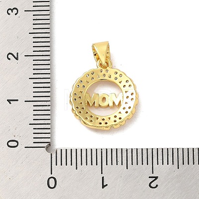 Brass Micro Pave Clear Cubic Zirconia Pendants FIND-Z041-18G-1