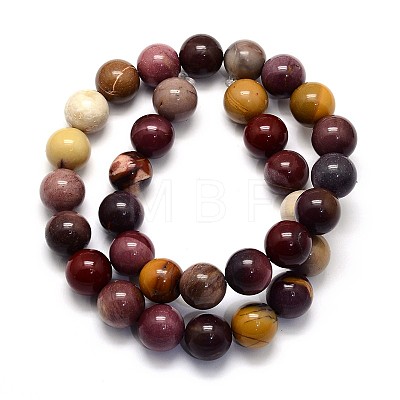 Natural Mookaite Round Beads Strands X-G-O047-12-6mm-1