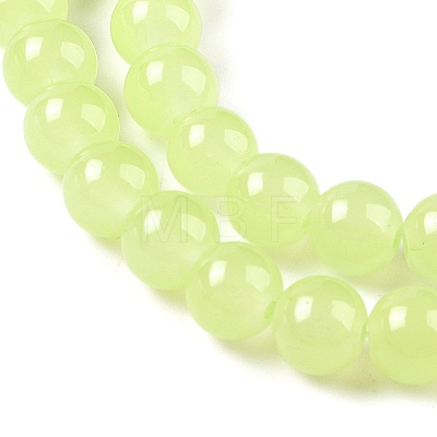 Imitation Jade Glass Beads Strands DGLA-S076-8mm-17-1