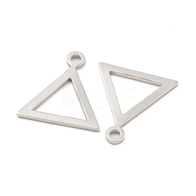 925 Sterling Silver Hollow Triangle Charms STER-B005-37P-1