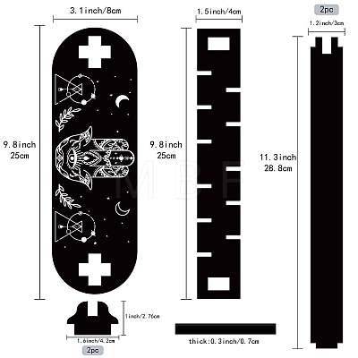 Wooden Crystal Display Shelf DJEW-WH0048-015-1