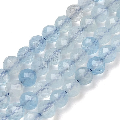 Natural Aquamarine Beads Strands G-B168-A02-4mm-1