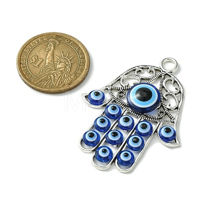 Blue Evil Eye Alloy Big Pendants PALLOY-JF02358-02-1