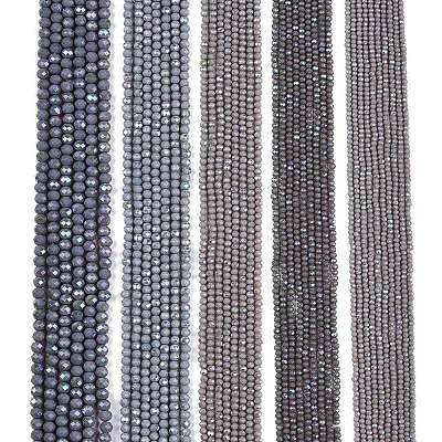 Electroplate Opaque Solid Color Glass Beads Strands EGLA-A044-P3mm-L10-1