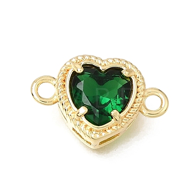 Brass Glass Connector Charms KK-E802-26G-B-1