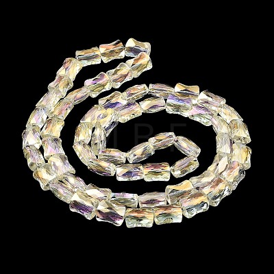 AB Color Plated Transparent Glass Beads Strands EGLA-P051-06A-A08-1