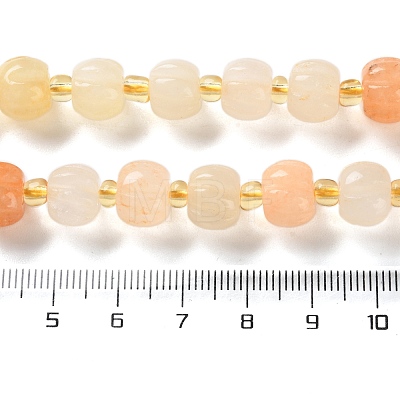 Natural Golden Silk Jade Beads Strands G-B135-B01-01-1