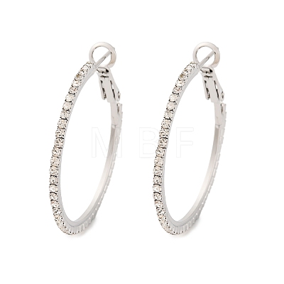 Brass Micro Pave Cubic Zirconia Stud Earrings EJEW-R025-32P-1