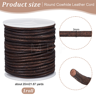 20M Round Cowhide Leather Cord WL-WH0015-01C-03-1