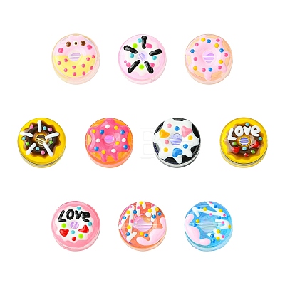 10Pcs 10 Colors Glass Enamel Beads LAMP-CJ0002-48-1