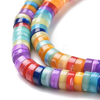 Natural Trochid Shell Beads Strands SSHEL-G023-02B-02-1