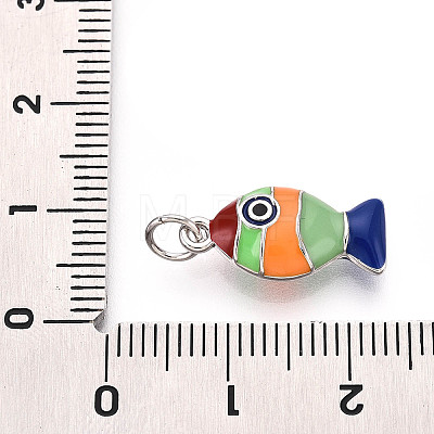 Brass and Enamel Pendants KK-T079-02A-P-1