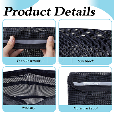 Cloth Boat Mesh Storage Bags AJEW-WH0696-496-1