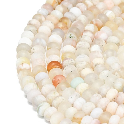 Natural Cherry Blossom Agate Beads Strands G-P575-A07-6x4mm-1