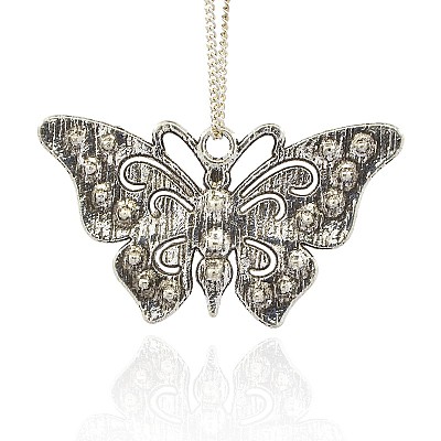 Vintage Butterfly Pendant Necklace Findings TIBE-M001-80H-1