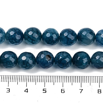 Natural Dragon Veins Agate(Dyed & Heated) Beads Strands G-M437-C01-01R-1