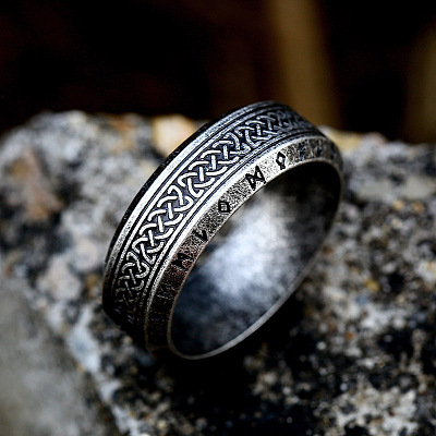 Viking Style Retro 304 Stainless Steel Finger Rings FS-WG40F7A-04-1