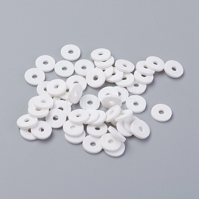 Handmade Polymer Clay Heishi Beads X-CLAY-R067-8.0mm-17-1