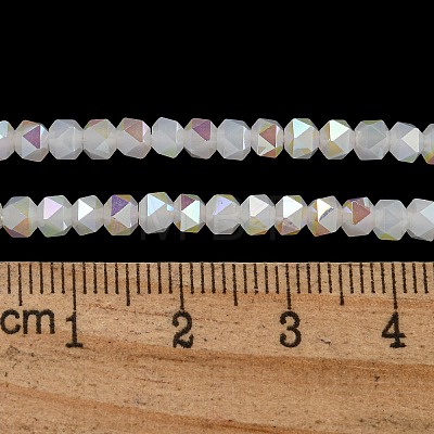 Electroplate Glass Beads Strands GLAA-Q105-02T-1