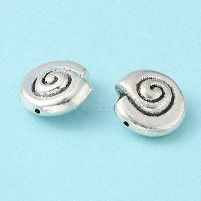 Tibetan Style Alloy Snail Shell Beads X-TIBEB-5570-AS-LF-1