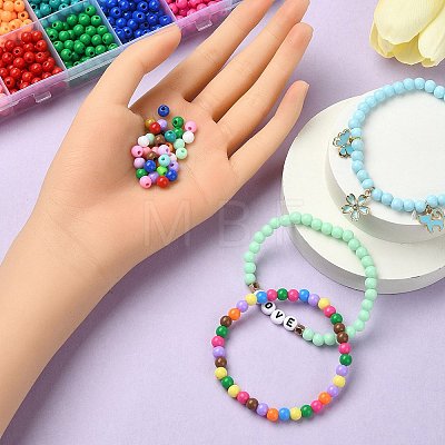 24 Colors Opaque Acrylic Beads MACR-YW0002-95-1