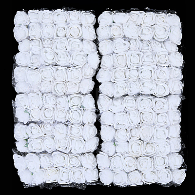 288Pcs Foam & Iron Artificial Flower AJEW-SP0003-58A-1