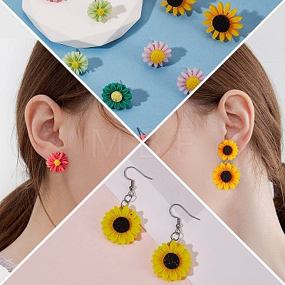 DIY Sunflower Earring Making Kit DIY-SZ0008-44-1