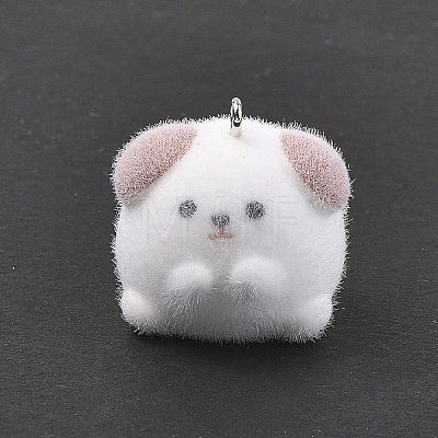 Flocky Resin Pendants FIND-A061-02I-1