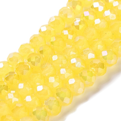 Baking Electroplate Glass Beads Strands LS-DGLA-A039-J6MM-B23-1