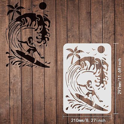 Large Plastic Reusable Drawing Painting Stencils Templates DIY-WH0202-235-1